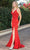 Dancing Queen 4319 - V-Neck Beaded Lace Prom Gown Prom Dresses XS / Red