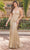 Dancing Queen 4323 - Strappy Back Evening Dress Long Dress XS / Gold