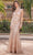 Dancing Queen 4323 - Strappy Back Evening Dress Long Dress XS / Rose Gold
