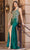 Dancing Queen 4325 - Embroidered Basque Prom Gown Long Dresses XS / Hunter Green