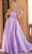 Dancing Queen 4326 - Lace Appliqued V-Neck Prom Gown Special Occasion Dress XS / Lilac