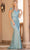 Dancing Queen 4329 - V Neck Modest Glittered Dress Long Dresses XS / Sage