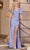 Dancing Queen 4330 - Glittered Formal V Neck Gown Long Dresses XS / Lilac