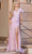 Dancing Queen 4330 - Glittered Formal V Neck Gown Long Dresses XS / Rose Gold