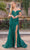 Dancing Queen 4332 - Off Shoulder Trumpet Evening Gown Long Dresses XS / Hunter Green