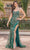 Dancing Queen 4334 - Open Strappy Back Lustrous Gown Special Occasion Dress XS / Hunter Green