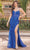 Dancing Queen 4334 - Open Strappy Back Lustrous Gown Special Occasion Dress XS / Royal Blue