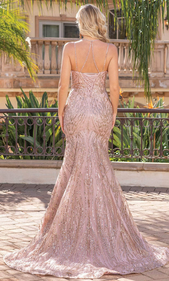 Dancing Queen 4337 - Strappy Back Trumpet Prom Gown