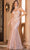 Dancing Queen 4341 - Beaded Basque Waist Prom Dress Long Dresses XS / Rose Gold