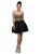 Dancing Queen 9100 Strapless Embroidered Cocktail Dress CCSALE S / Black
