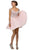Dancing Queen - 9160 Cap Sleeve Adorned Sweetheart A-Line Cocktail Dress Cocktail Dresses XS / Blush