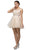 Dancing Queen - 9489 Lace Applique A-line Cocktail Dress Homecoming Dresses XS / Champagne