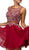 Dancing Queen - 9550 Mock Two-Piece A-Line Short Homecoming Dress Homecoming Dresses