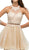 Dancing Queen - 9631 Appliqued Illusion High Neck Two-Piece Cocktail Dress Party Dresses