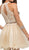 Dancing Queen - 9631 Appliqued Illusion High Neck Two-Piece Cocktail Dress Party Dresses