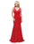 Dancing Queen 9638 Sleek Sleeveless Open Back Trumpet Gown 9638 CCSALE XS / Red