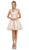 Dancing Queen - 9659 Illusion Lace Bodice Cocktail Dress Cocktail Dresses XS / Champagne