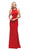 Dancing Queen - 9746 Jewel Fitted Sheath Prom Dress Special Occasion Dress XS / Red