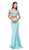 Dancing Queen - 9878 Two-Piece Sweetheart Sheath Prom Dress Special Occasion Dress XS / Aqua