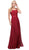Dancing Queen - 9914 Embroidered Scoop A Line Evening Dress Bridesmaid Dresses XS / Burgundy
