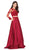 Dancing Queen - 9950 Two Piece Embellished A-line Prom Dress Special Occasion Dress XS / Burgundy