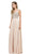 Dancing Queen - Beaded V-Neck Chiffon A-line Dress 9589 - 1 pc Champagne in Size L Available CCSALE L / Champagne