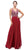 Dancing Queen - Beaded V-Neck Chiffon A-line Dress 9589 - 3 pcs Periwinkle and 1 Pc Burgundy in Size Small Available CCSALE S / Burgundy