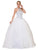 Dancing Queen Bridal - 1169 Sophisticated Halter Illusion Long Gown Special Occasion Dress XS / Off White