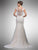 Dancing Queen Bridal - 18 Floral Lace Illusion Bateau Trumpet Gown Wedding Dresses