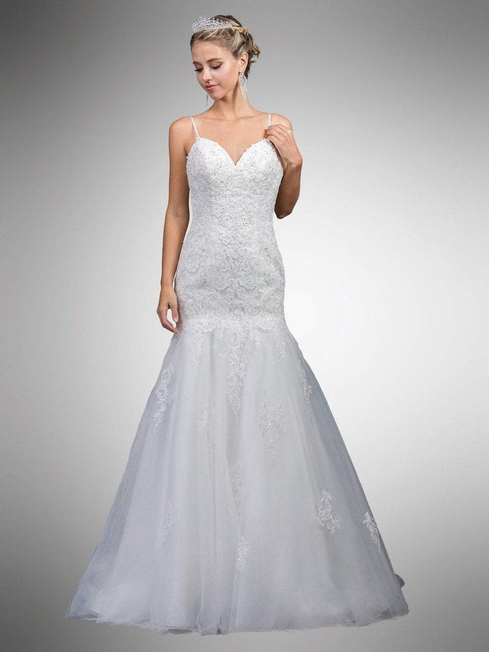 Dancing Queen Bridal - 36 Beaded Sweetheart Trumpet Bridal Dress Bridal Dresses XS / Off White