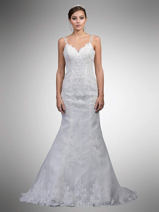 Dancing Queen Bridal - 5 Beaded Lace Sweetheart Mermaid Gown Special Occasion Dress