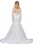 Dancing Queen Bridal - 68 Applique V-neck Trumpet Gown With Train Special Occasion Dress
