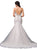 Dancing Queen Bridal - 82 Embroidered V-Neck Trumpet Wedding Dress Special Occasion Dress
