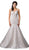Dancing Queen Bridal - 82 Embroidered V-Neck Trumpet Wedding Dress Special Occasion Dress XS / Ivory/Champagne