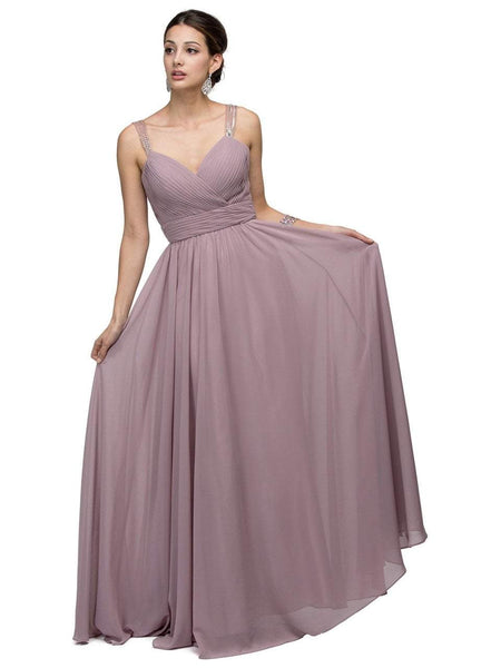 costarellos bridesmaid dresses Isla Lurex Georgette Gown main image 1