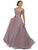 Dancing Queen Bridal - 9541 Ruched Illusion Sweetheart Jewel-banded Chiffon A-line Dress Bridesmaid Dresses XS / Mocha