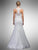 Dancing Queen Bridal - A7003 Beaded Lace Illusion Halter Mermaid Gown Special Occasion Dress
