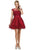 Dancing Queen - Illusion Jewel Floral A Line Cocktail Dress 2153 - 1 Pc Bugundy in Size L Available CCSALE L / Burgundy