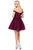 Dancing Queen - Jeweled Lace Off Shoulder Cocktail Dress 3070 - 1 pc Burgundy In Size XS Available CCSALE XS / Burgundy