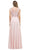 Dancing Queen - Sheer Floral A Line Long Gown 2121 - 1 pc Champagne in Size S Available CCSALE