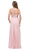 Dancing Queen - Sleeveless Illusion Jewel Lace Ornate Prom Gown 2234 - 2 pcs Blush in Size XS and 3XL Available CCSALE