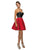 Dancing Queen Strapless A Line Cocktail Dress CCSALE M / Black/ Red