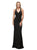 Dancing Queen V-Neck Racer Back Sheath Dress in Black 9637 CCSALE S / Black