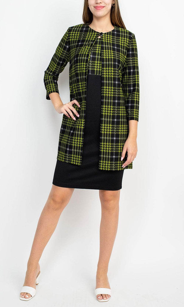Danny & Nicole 27134M - Checkered Sheath Formal Dress Couture Candy Danny & Nicole 27134M - Checkered Sheath Formal Dress Couture Candy