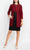 Danny & Nicole 27140M - Checkered Dress with Jacket Cocktail Dresses 8 / Black Red