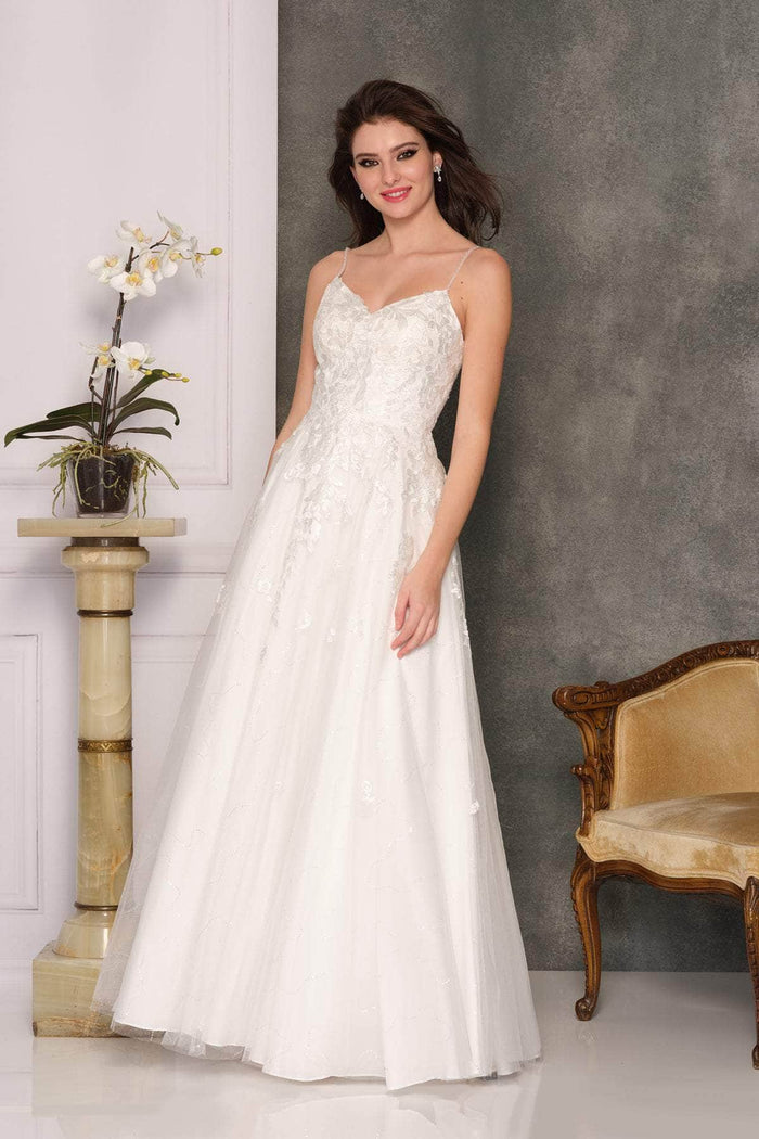 Dave & Johnny 10341 - Embroidered A-Line Bridal Gown Special Occasion Dress
