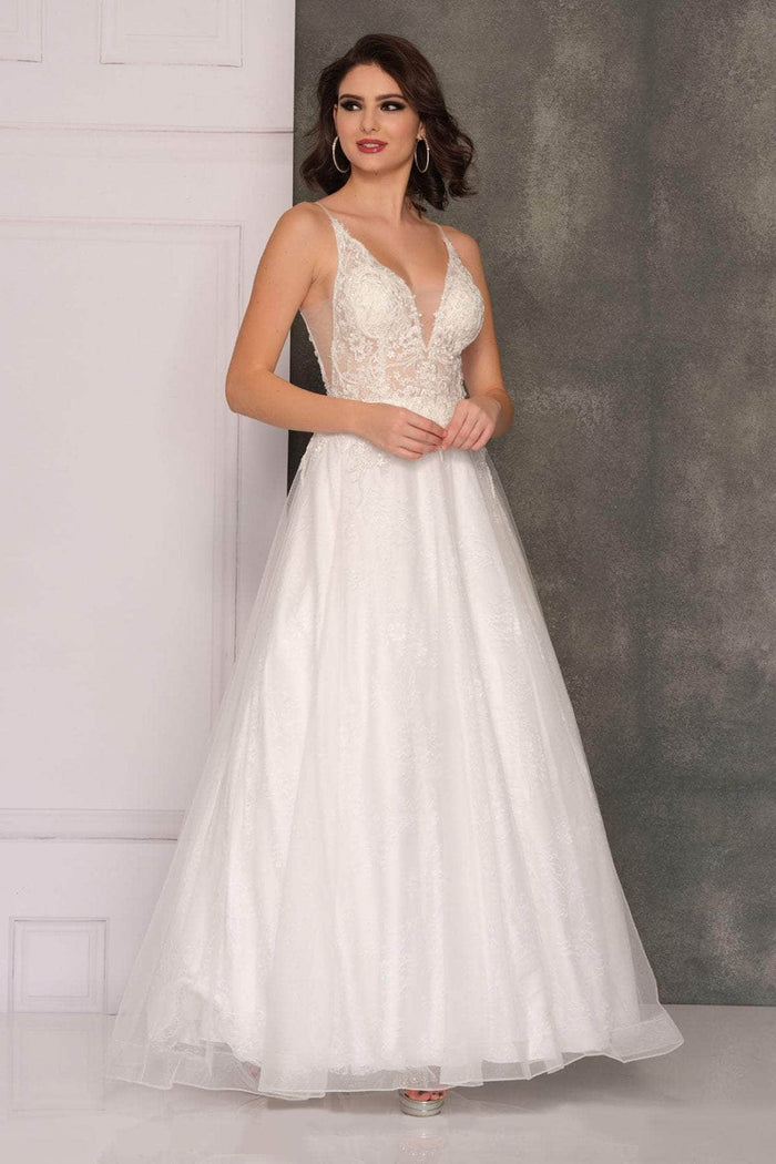 Dave & Johnny 10517 - Embellished A-Line Bridal Gown Special Occasion Dress