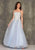 Dave & Johnny 10736 - Laced Straight-Across Prom Ballgown Prom Dresses 0 / Ice Blue