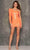 Dave & Johnny 10855 - Long Sleeve Sequin Cocktail Dress Special Occasion Dress 00 / Tangerine