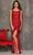 Dave & Johnny 10907 - Square Neck Sequin Prom Dress Special Occasion Dress 00 / Red